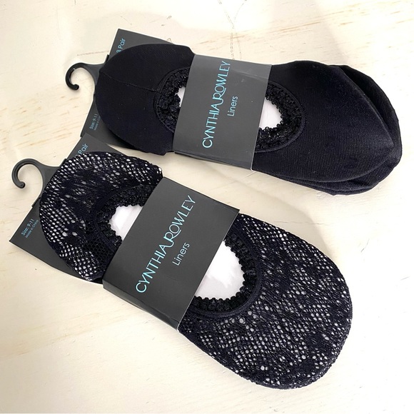 Cynthia Rowley Black Solid Lace Liners NWT - Picture 2 of 5